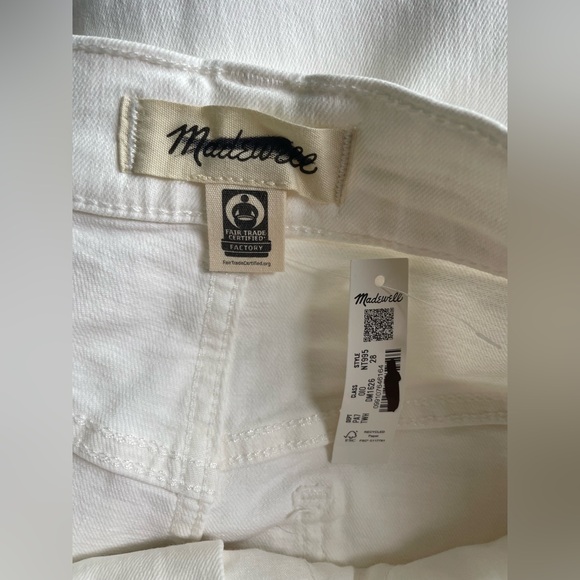 New Madewell The Perfect Vintage Wide-Leg Crop Jean tile White Size W28 - Picture 12 of 15